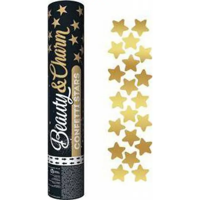 Tub confetti stelute aurii 30cm JUBHB-KP-ZG30