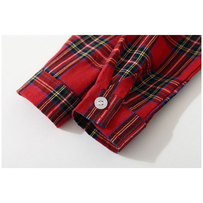 Costum elegant pentru baietei cu camasuta in carouri MBMS01-de4