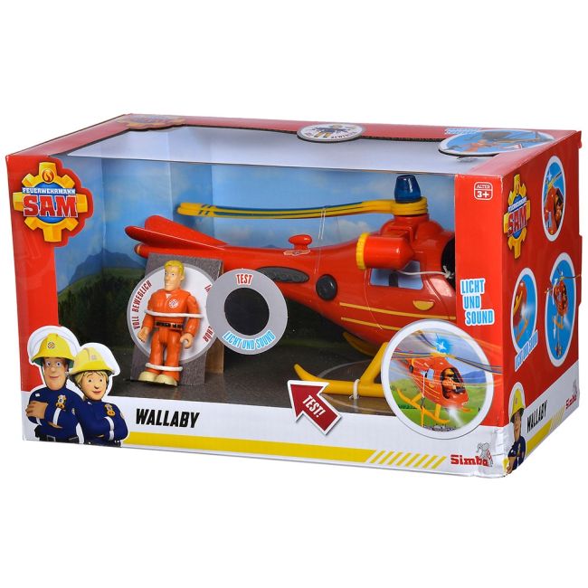 Elicopter electric simba fireman sam wallaby cu figurina tom hubs109252510038