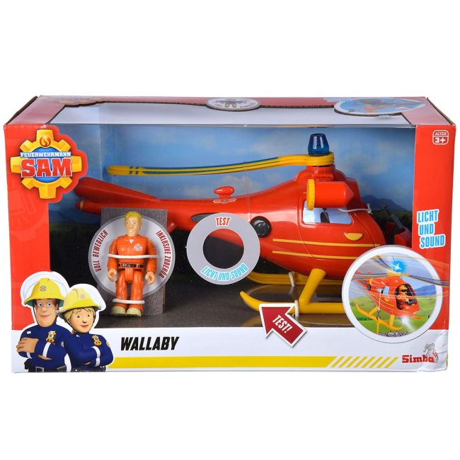 Elicopter electric simba fireman sam wallaby cu figurina tom hubs109252510038