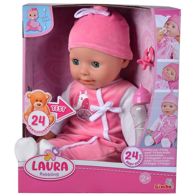 Papusa simba laura babbling 38 cm cu accesorii hubs105140489