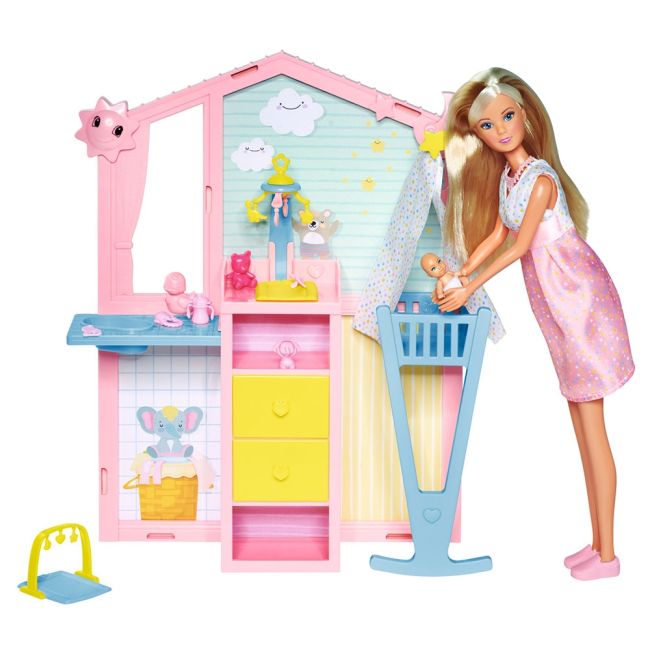 Papusa simba steffi love newborn baby room 29 cm cu figurina si accesorii hubs105733590