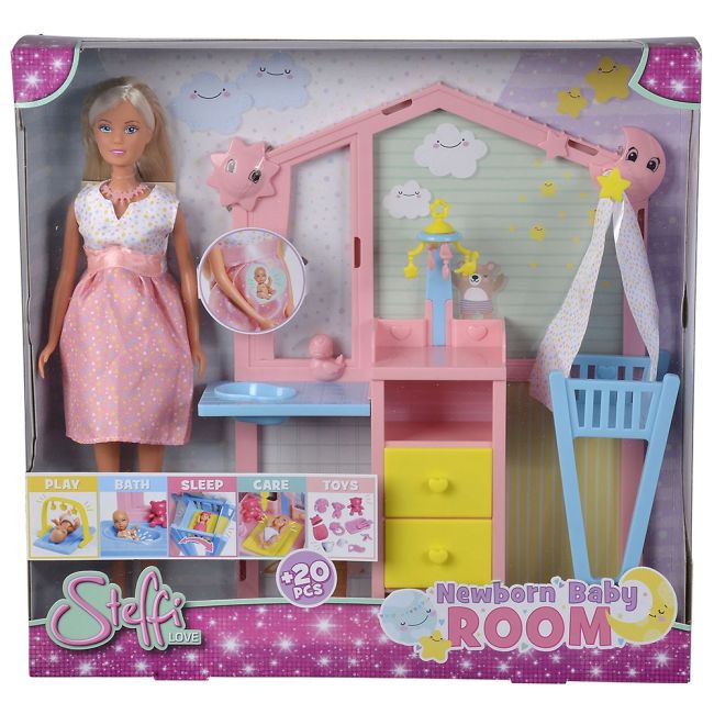 Papusa simba steffi love newborn baby room 29 cm cu figurina si accesorii hubs105733590