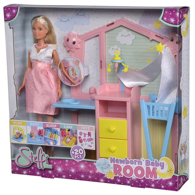 Papusa simba steffi love newborn baby room 29 cm cu figurina si accesorii hubs105733590
