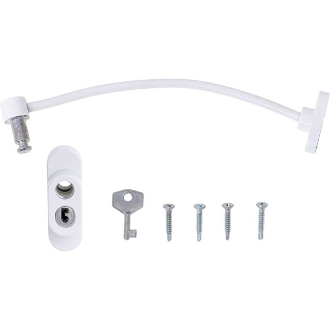Sistem siguranta pentru geam cu cheie 21 cm Ikonka IK6817 BBJIK6817_Alb