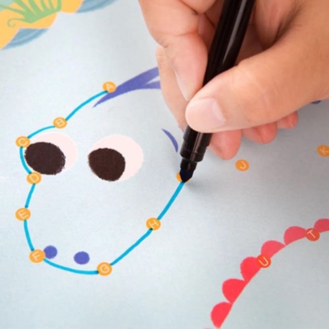 Carticele dot-to-do cu numere sau litere (Model: cu numere) JEM1dot1b