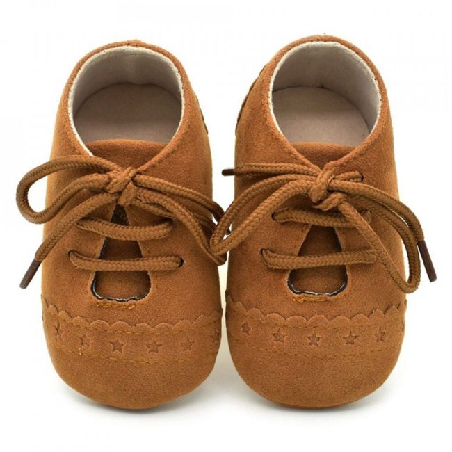 Pantofiori eleganti bebelusi (Marime: 6-12 Luni, Culoare: Gri inchis) JEMf55aba22