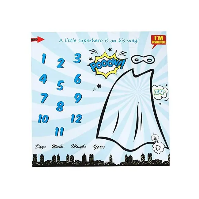 Paturica Milestone plusata pentru fotografii memorabile SUPER EROU JEMdrl274-2