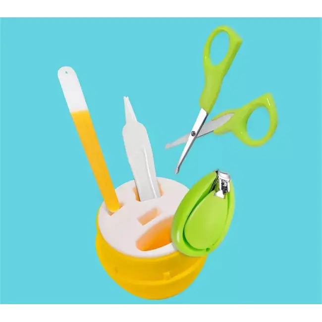 Set 4 piese pentru ingrijirea unghiilor bebelusului (Model: Pisica Gri) JEMsetmani8