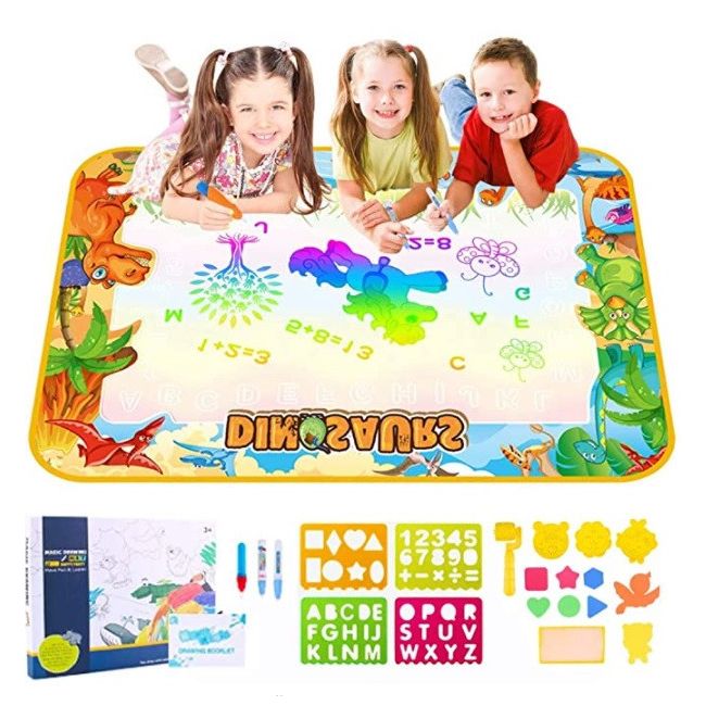 Covorasul Magic Drool Dino- 100x70cm - Jucarie educativa de colorat cu apa JEMcovormagic2