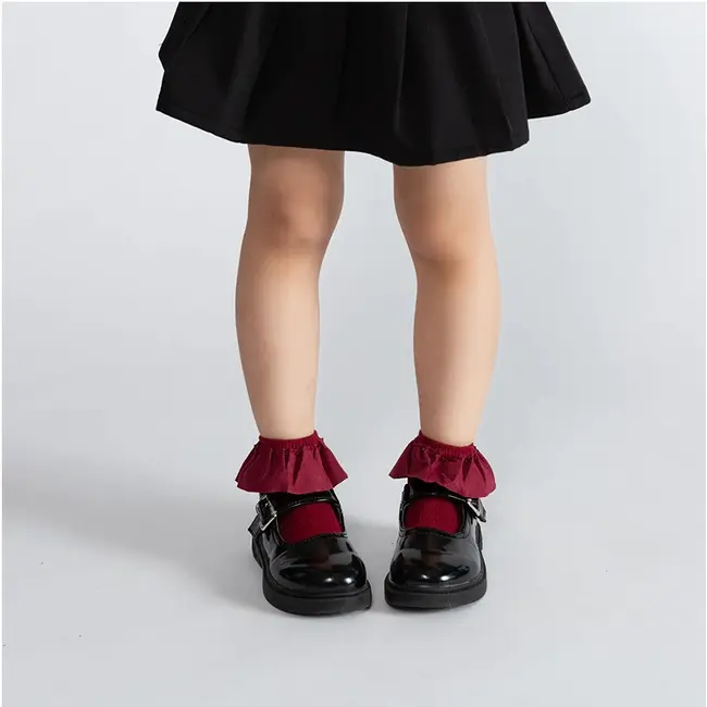 Sosete cu volan (Culoare: Maro, Varsta: 4-6 ani) JEMdrl-sos1-6