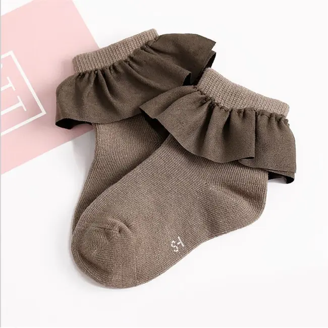 Sosete cu volan (Culoare: Maro, Varsta: 6 ani - 8 ani) JEMdrl-sos1-11