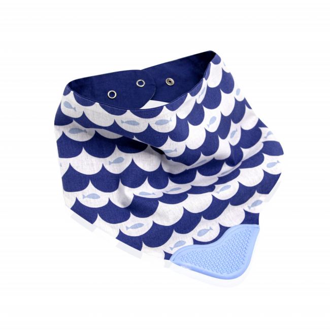 Baveta tip bandana cu jucarie dentitie (Culoare: Maro) JEMbj_6865