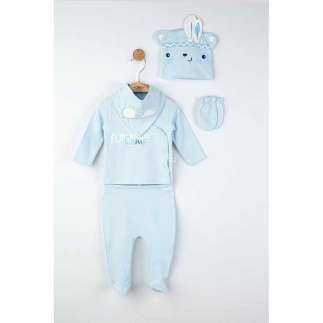 Setul 5 piese nou nascut Summer camp, Tongs baby (Culoare: Somon) JEMtgs_4191_2