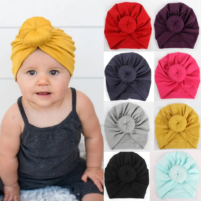 Turban bebelusi din bumbac (Culoare: Albastru) JEMdrl1054