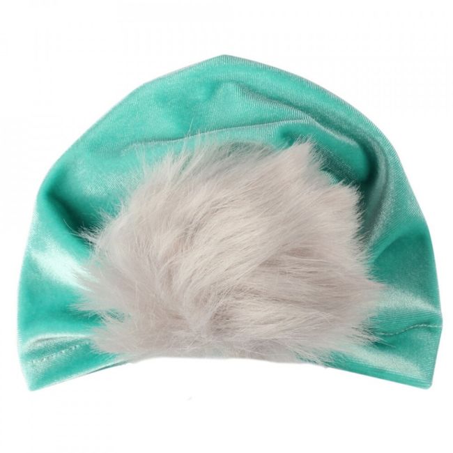 Turban bebelusi din catifea (Culoare: Albastru) JEMdrl1064