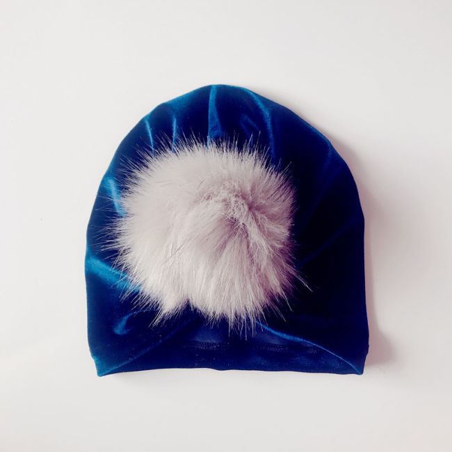 Turban bebelusi din catifea (Culoare: Negru) JEMdrl1065