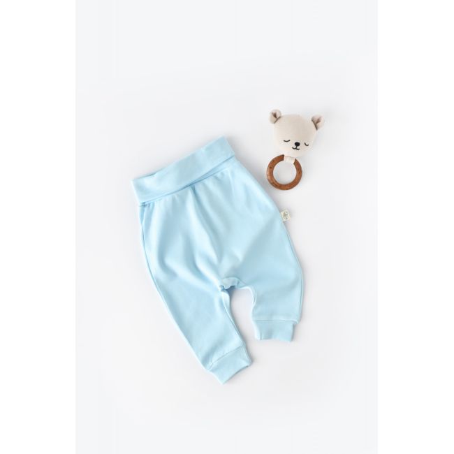 Pantaloni Bebe Unisex din bumbac organic Bleu (Marime: 9-12 luni) JEMBC-CSY5626-18