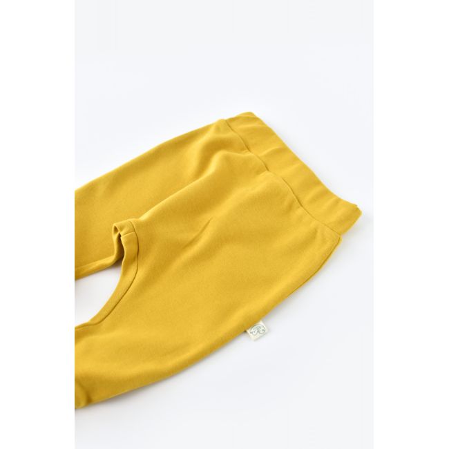 Pantaloni Bebe Unisex din bumbac organic Galben (Marime: 9-12 luni) JEMBC-CSY5618-18