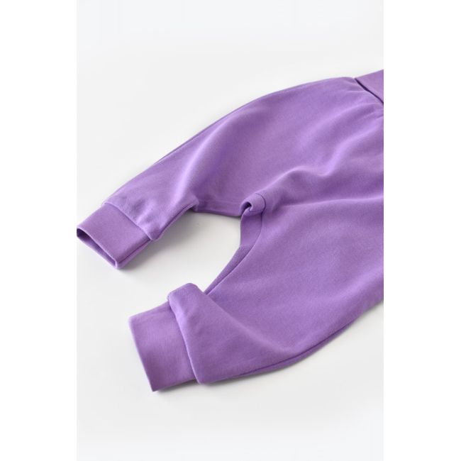 Pantaloni Bebe Unisex din bumbac organic Mov (Marime: 3-6 Luni) JEMBC-CSY5620-3