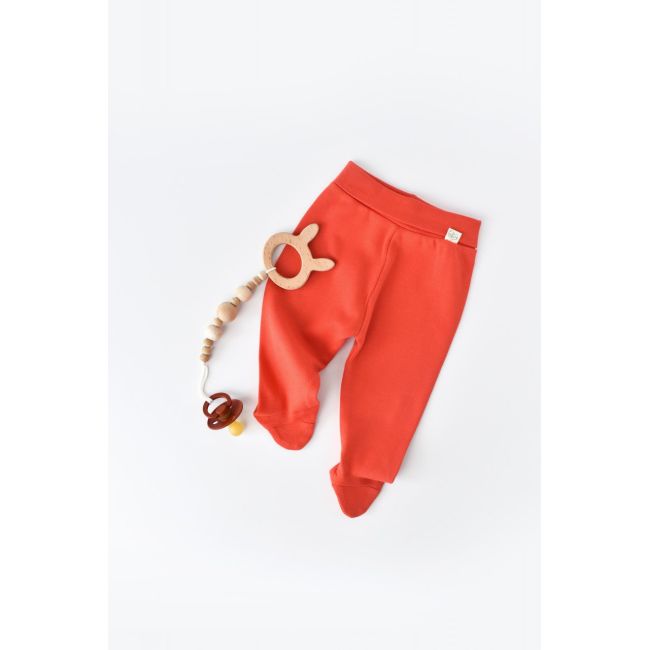 Pantaloni cu Botosei - Bumbac organic Caramiziu (Marime: 3-6 Luni) JEMBC-CSY5613-3