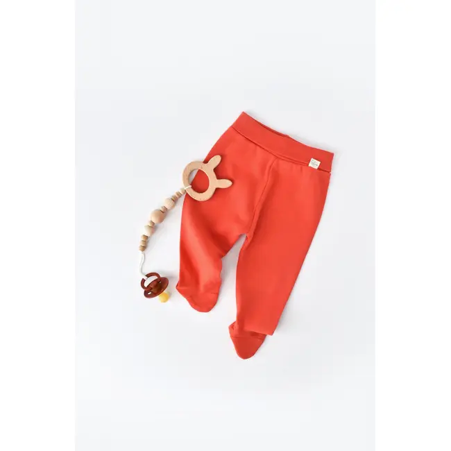 Pantaloni cu Botosei - Bumbac organic Caramiziu (Marime: 3-6 Luni) JEMBC-CSY5613-3