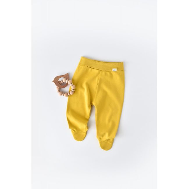 Pantaloni cu Botosei - Bumbac organic Galben pal (Marime: 3-6 Luni) JEMBC-CSY5612-3