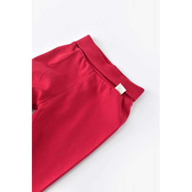 Pantaloni cu Botosei - Bumbac organic Rosu (Marime: 3-6 Luni) JEMBC-CSY5605-3