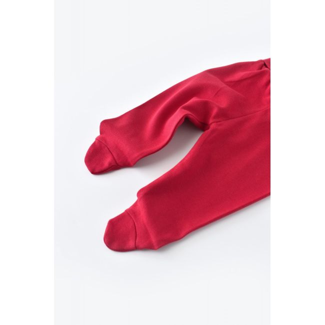 Pantaloni cu Botosei - Bumbac organic Rosu (Marime: 3-6 Luni) JEMBC-CSY5605-3
