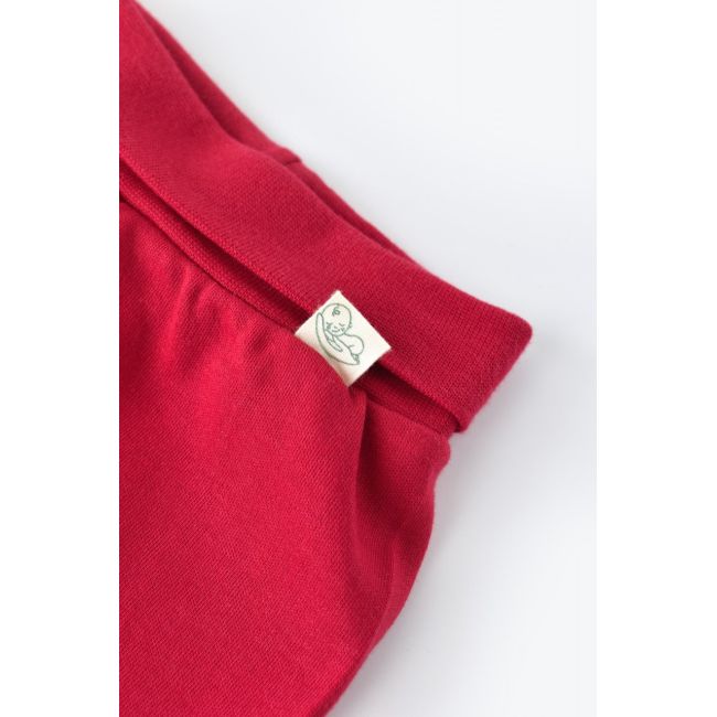 Pantaloni cu Botosei - Bumbac organic Rosu (Marime: 3-6 Luni) JEMBC-CSY5605-3