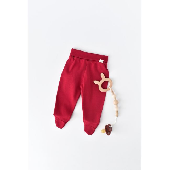 Pantaloni cu Botosei - Bumbac organic Rosu (Marime: 6-9 luni) JEMBC-CSY5605-6