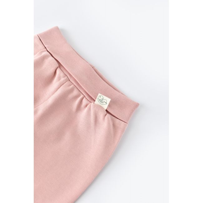Pantaloni cu Botosei - Bumbac organic Roz pudra (Marime: 6-9 luni) JEMBC-CSY5608-6