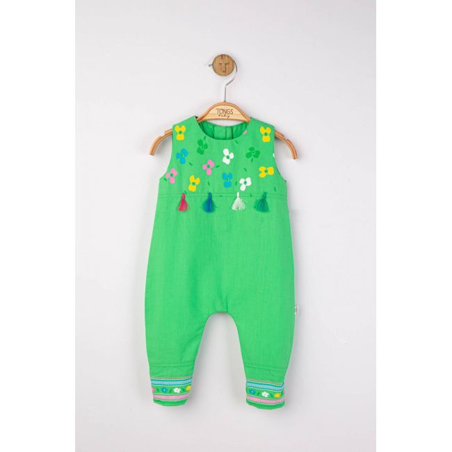 Salopeta de vara pentru bebelusi Ciucurasi, Tongs baby (Culoare: Albastru, Marime: 3-6 Luni) JEMtgs_4272_2