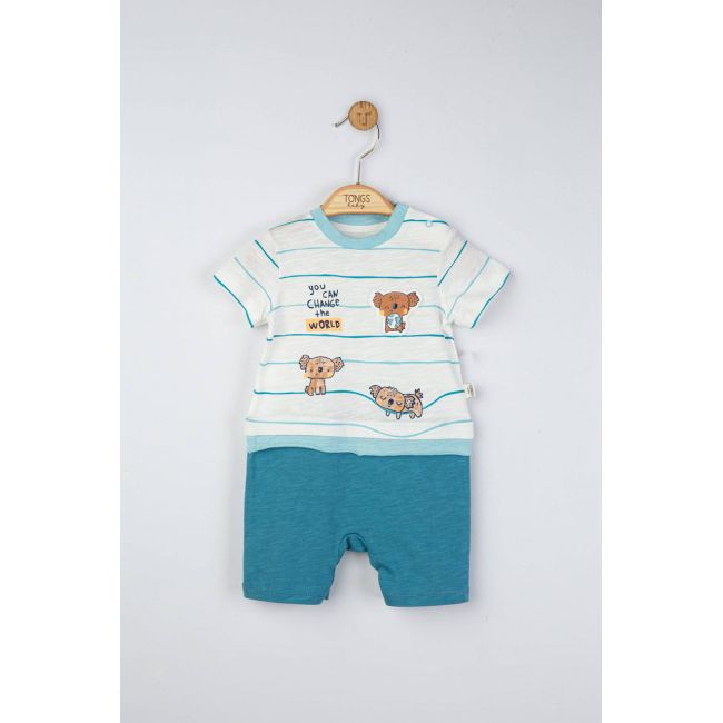 Salopeta de vara pentru bebelusi Koala, Tongs baby (Culoare: Albastru, Marime: 3-6 Luni) JEMtgs_4151_2