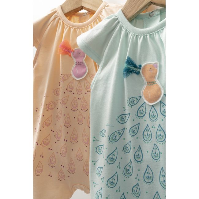 Salopeta de vara pentru bebelusi Peacock, Tongs baby (Culoare: Verde, Marime: 6-9 luni) JEMtgs_4300_3