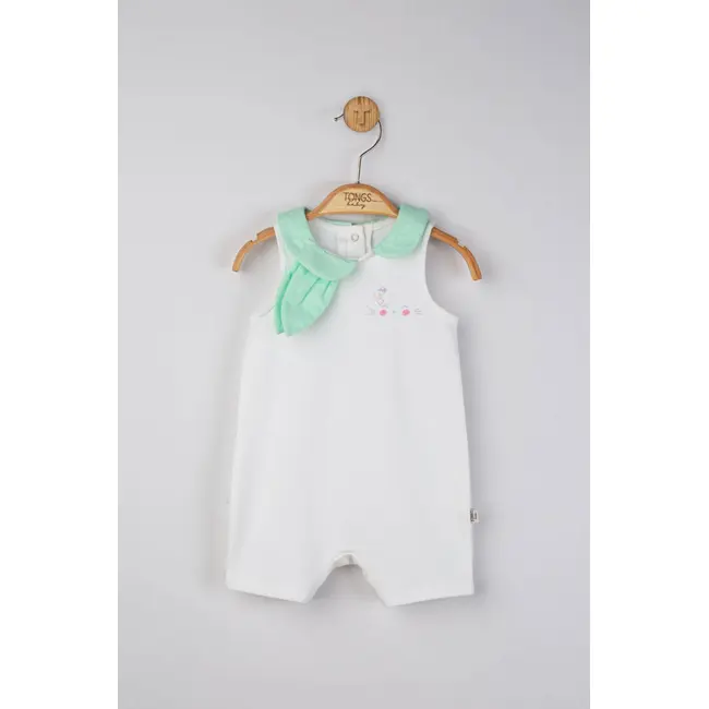 Salopeta de vara pentru bebelusi cu tulle, Tongs baby (Culoare: Galben, Marime: 6-9 luni) JEMtgs_4200_6