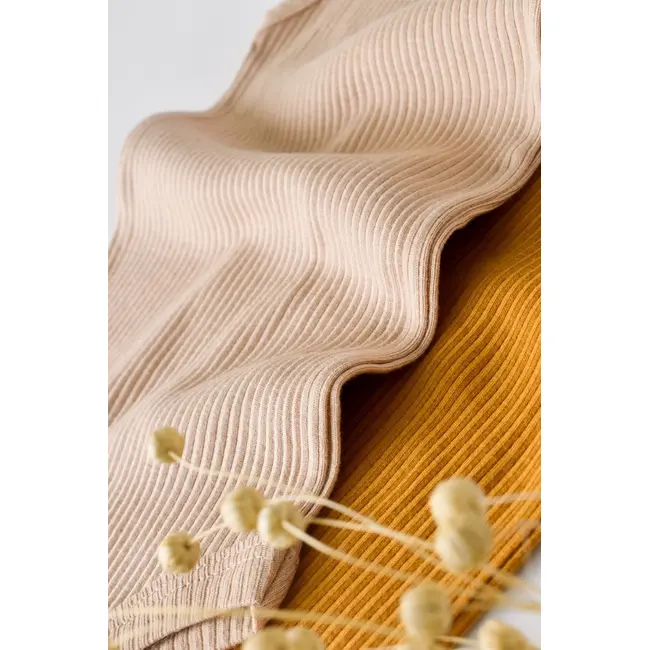 Set de 2 body-uri fara maneci din bumbac organic si modal - Mustar/Somon (Marime: 0-3 Luni) JEMBC-CSYM11104-0