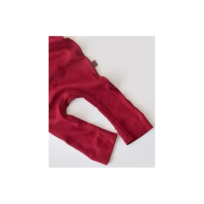Salopeta cu maneca lunga si panataloni lungi din bumbac organic si modal - Rosu (Marime: 3-6 Luni) JEMBC-CSYM11410-3