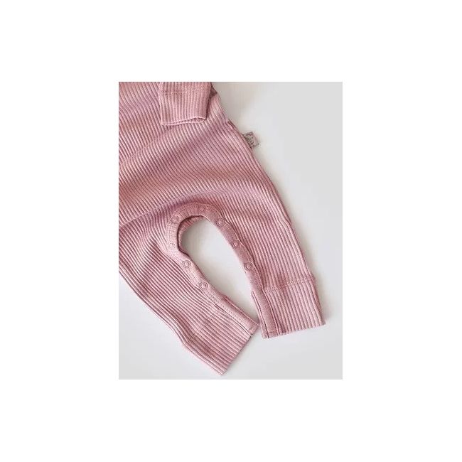 Salopeta cu maneca lunga si panataloni lungi din bumbac organic si modal - Roz (Marime: 6-9 luni) JEMBC-CSYM11411-6