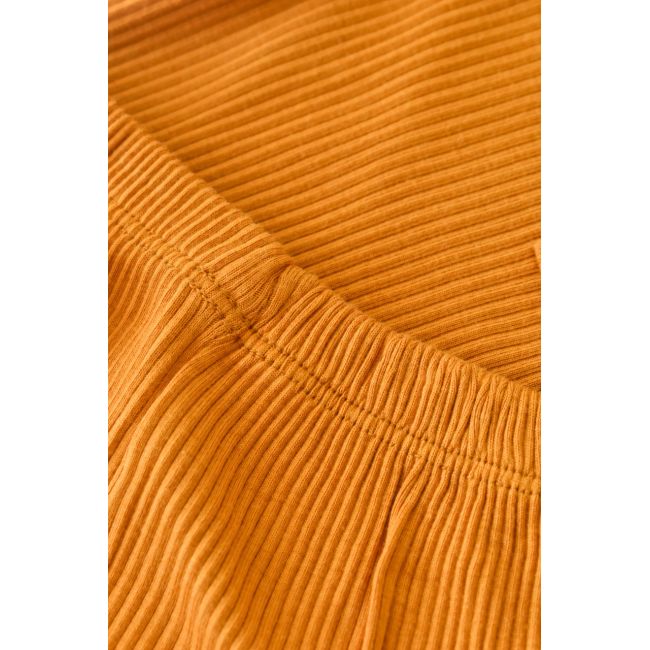Set bluzita cu maneca lunga si panataloni lungi din bumbac organic si modal - Mustar (Marime: 3-6 Luni) JEMBC-CSYM11500-3