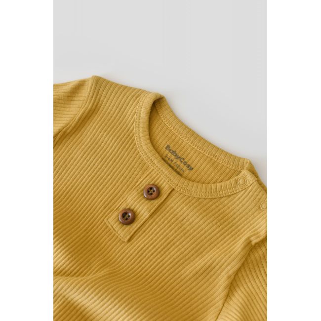 Set bluzita cu maneca lunga si panataloni lungi din bumbac organic si modal - Sofran (Marime: 18-24 Luni) JEMBC-CSYM11505-18
