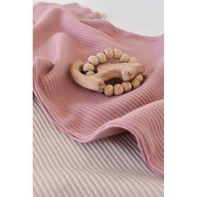 Set de 2 body-uri cu maneca scurta din bumbac organic si modal - Roz/Blush (Marime: 3-6 Luni) JEMBC-CSYM11207-3
