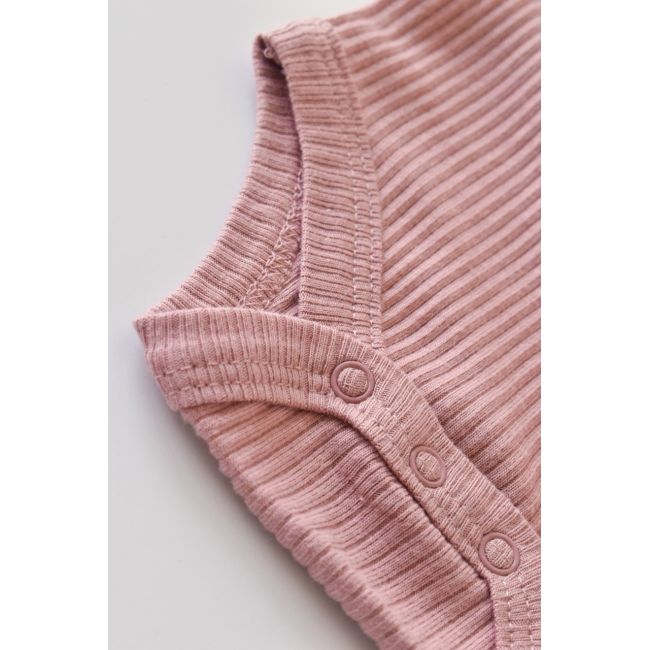 Set de 2 body-uri cu maneca scurta din bumbac organic si modal - Roz/Blush (Marime: 3-6 Luni) JEMBC-CSYM11207-3