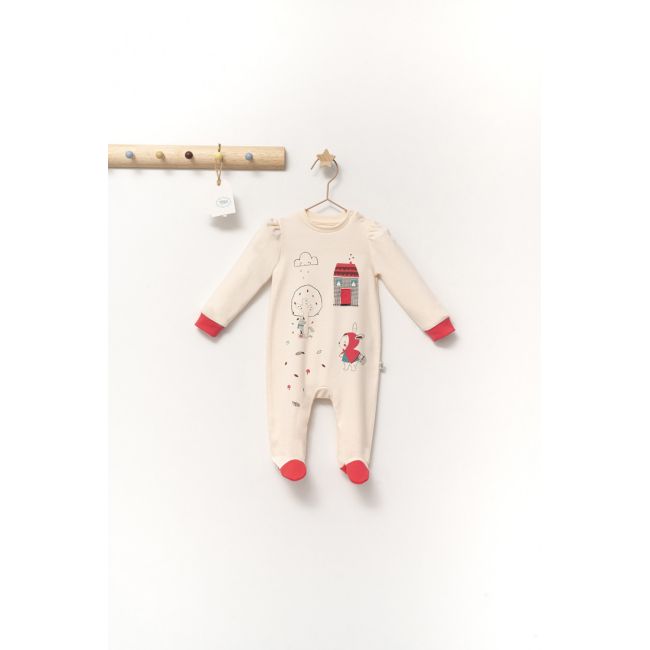 Salopeta eleganta Scufita rosie pentru bebelusi, Tongs baby (Culoare: Roz, Marime: 6-9 luni) JEMtgs_4360_3