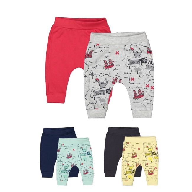 Set de 2 perechi de pantaloni Dino pentru bebelusi, Tongs baby (Culoare: Galben, Marime: 6-9 luni) JEMtgs_3192_11