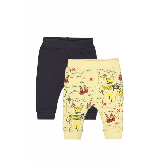 Set de 2 perechi de pantaloni Dino pentru bebelusi, Tongs baby (Culoare: Galben, Marime: 9-12 luni) JEMtgs_3192_12