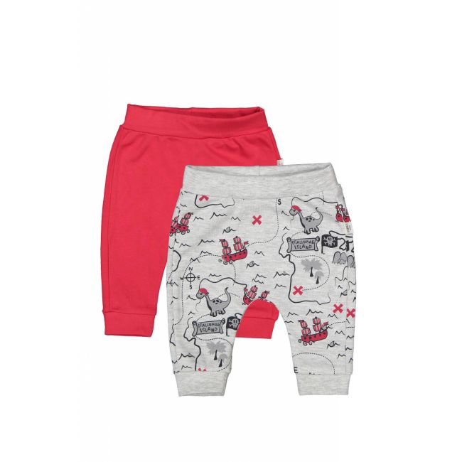 Set de 2 perechi de pantaloni Dino pentru bebelusi, Tongs baby (Culoare: Rosu, Marime: 3-6 Luni) JEMtgs_3192_5