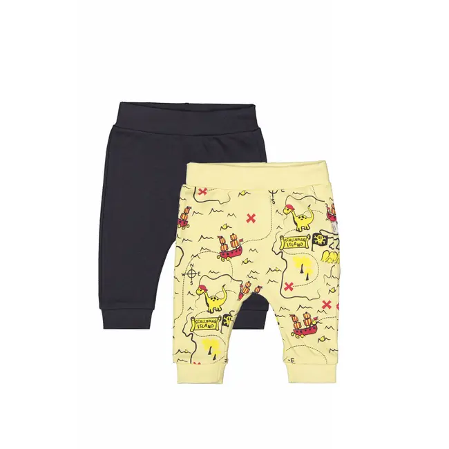 Set de 2 perechi de pantaloni Dino pentru bebelusi, Tongs baby (Culoare: Verde, Marime: 6-9 luni) JEMtgs_3192_3