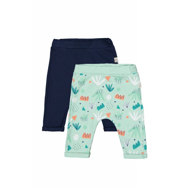 Set de 2 perechi de pantaloni Frunze pentru bebelusi, Tongs baby (Culoare: Verde, Marime: 12-18 Luni) JEMtgs_3190_2