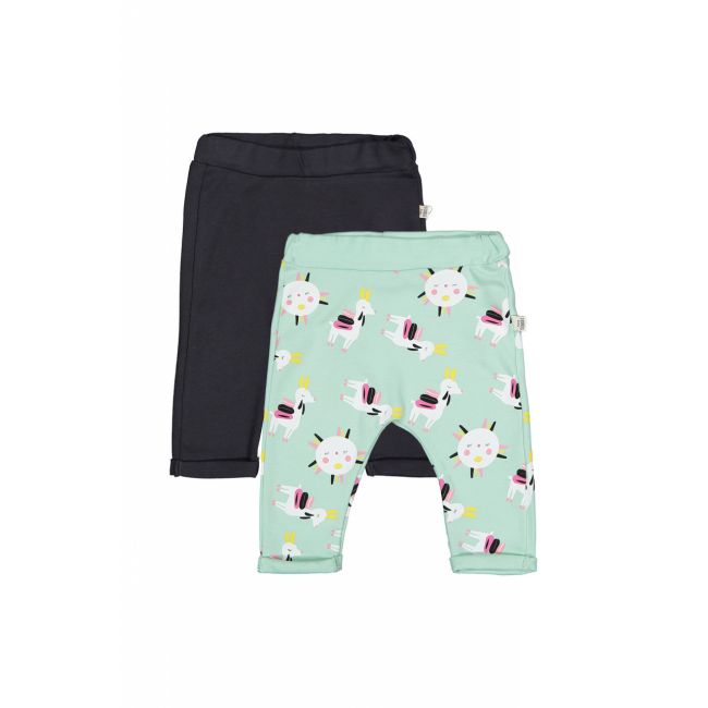 Set de 2 perechi de pantaloni Lame pentru bebelusi, Tongs baby (Culoare: Verde, Marime: 3-6 Luni) JEMtgs_3148_1